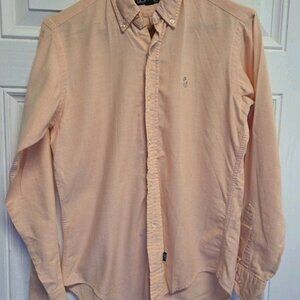 Polo Ralph Lauren Long Sleeve Shirt Youth Size (16) Salmon Button Down Collar